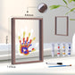 CHERRY CHEERS Family Handprint Kit, DIY Craft Keepsake Wooden Frame, Endless Gift Set, Non-Toxic Paints, Transparent Sheets (Bro
