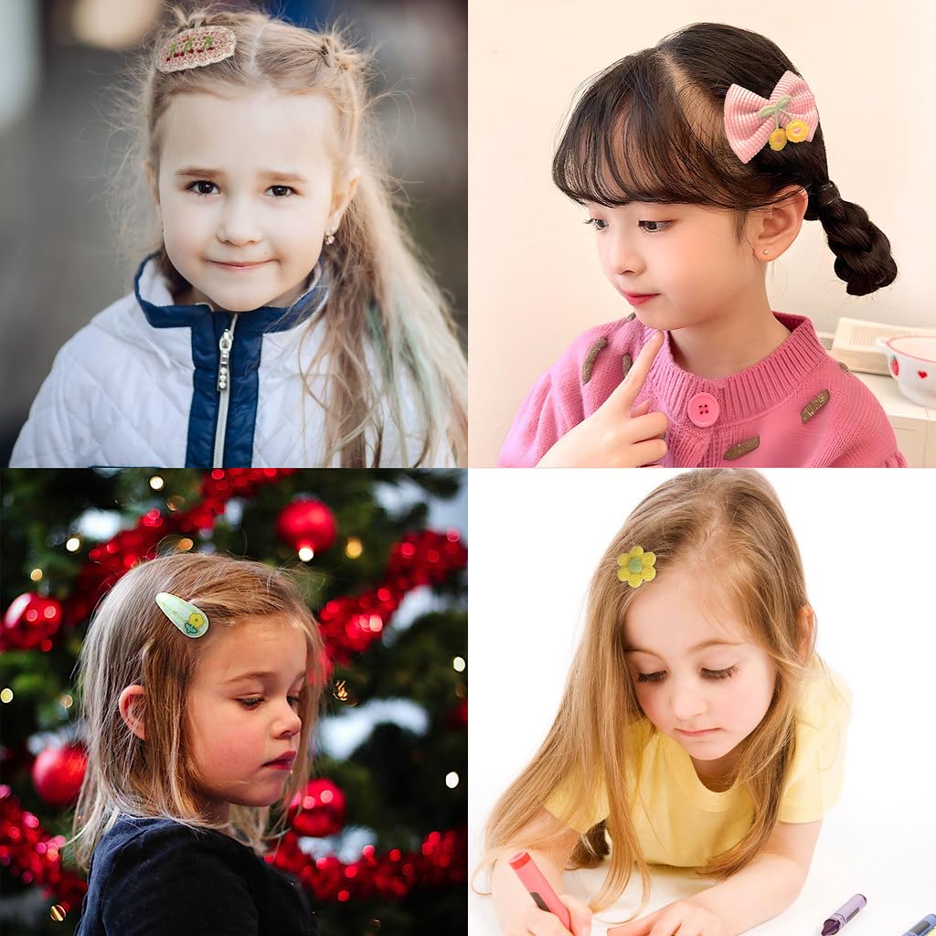 Hair Clips For Girls 69 Pcs Bundle No Slip Assorted Barrettes For Kids Bows Cute Hair Accessories For Little Girls Teens Toddler