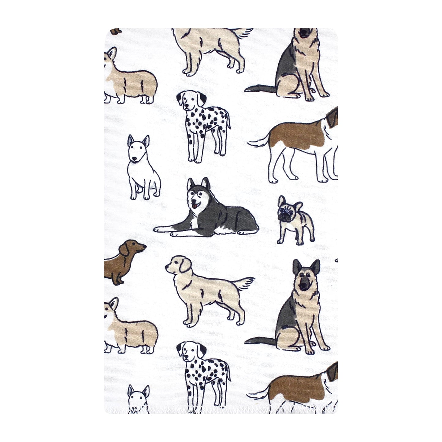 Hudson Baby Unisex Baby Flannel Burp Cloth 10Pk, Handsome Dogs, One Size