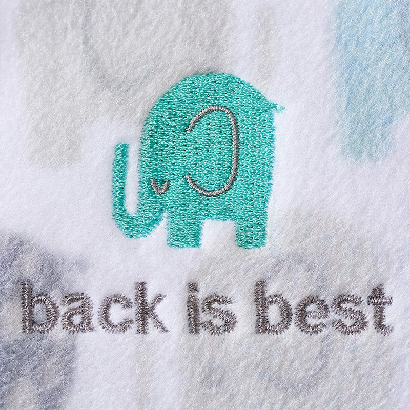 HALO SleepSack, Micro-Fleece Wearable Blanket, Swaddle Transition Sleeping Bag, TOG 1.0, Elephant Texture, Medium, 6-12 Months