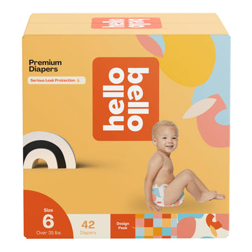 Hello Bello Premium Diapers Size 6, Honeysuckle Designs, 42Ct Club Box