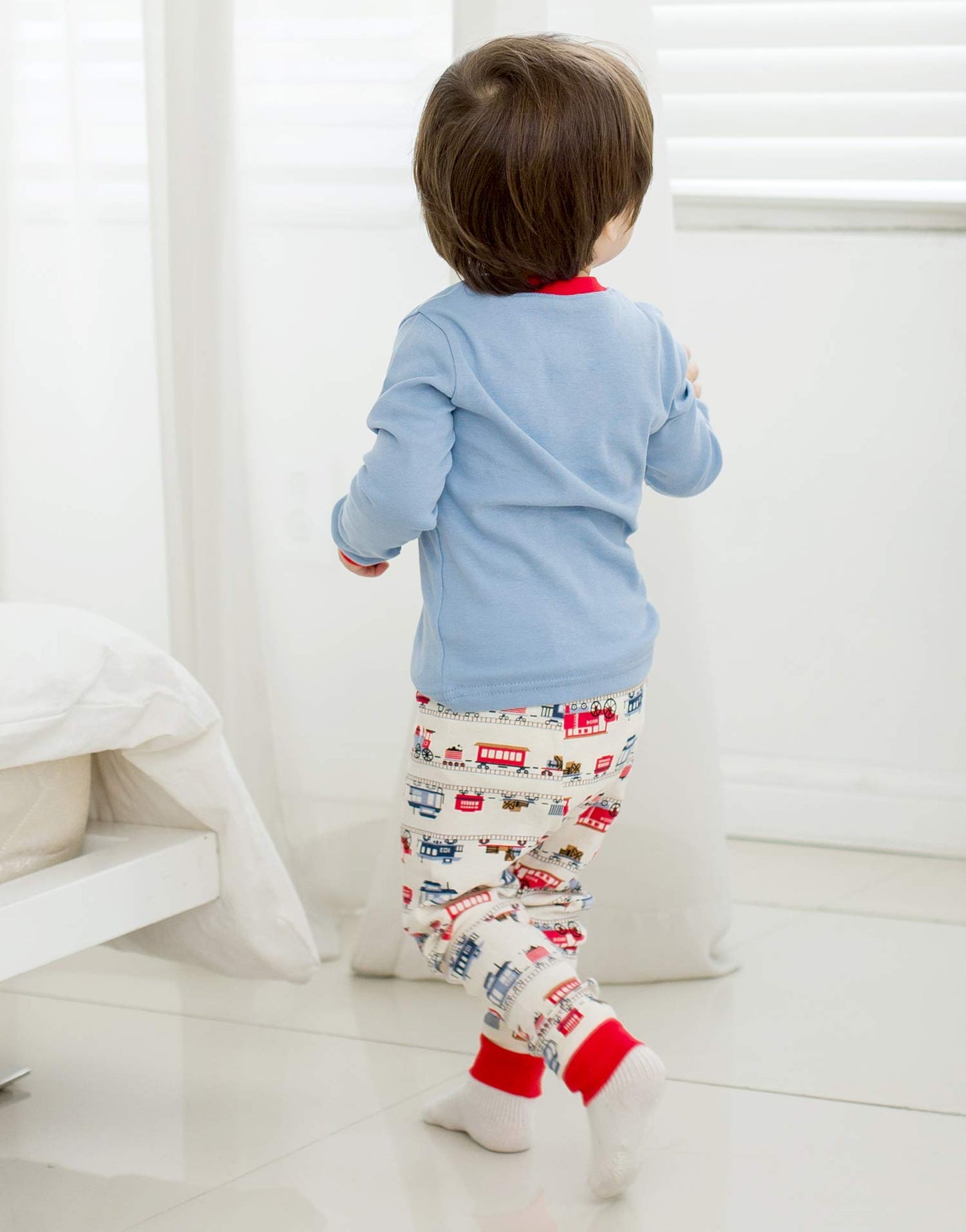 Vaenait Baby 12M-7T Infant Kids Sleepwear Pajama 2Pcs Set,C-Toot Toot Train,X-Large / 6T-7T