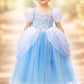 Axaxa Cinderella Princess Dress Girls Fancy Party Costume Halloween Christmas Cosplay Dress Up Outfit For 4-7 Years