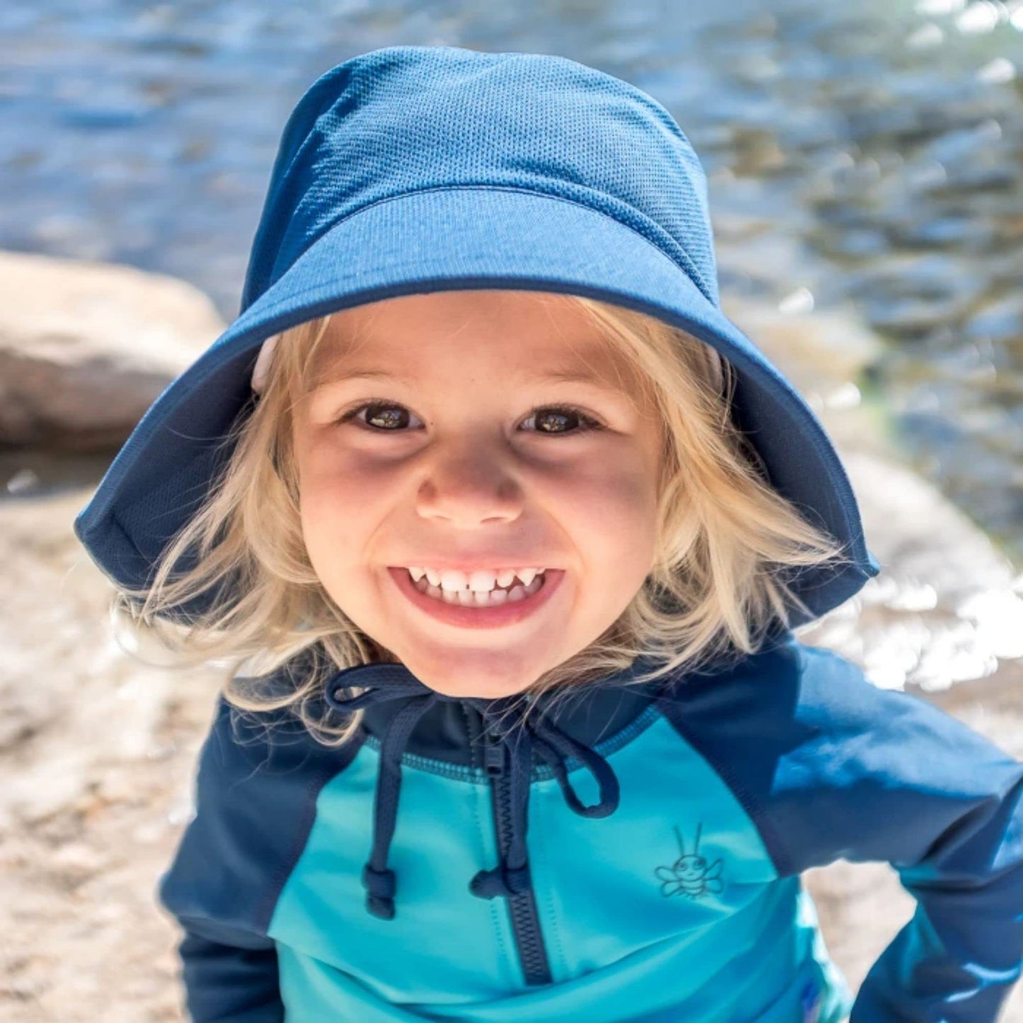 Breatheasy Bucket Sun Protection Hat-Navy-0/6Mo
