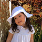Infant Sun Hat For Toddler Boy Summer Hat 50+ Upf Protective Wide Brim Sun Hat For Baby Girl Hat,White,12-24 Months