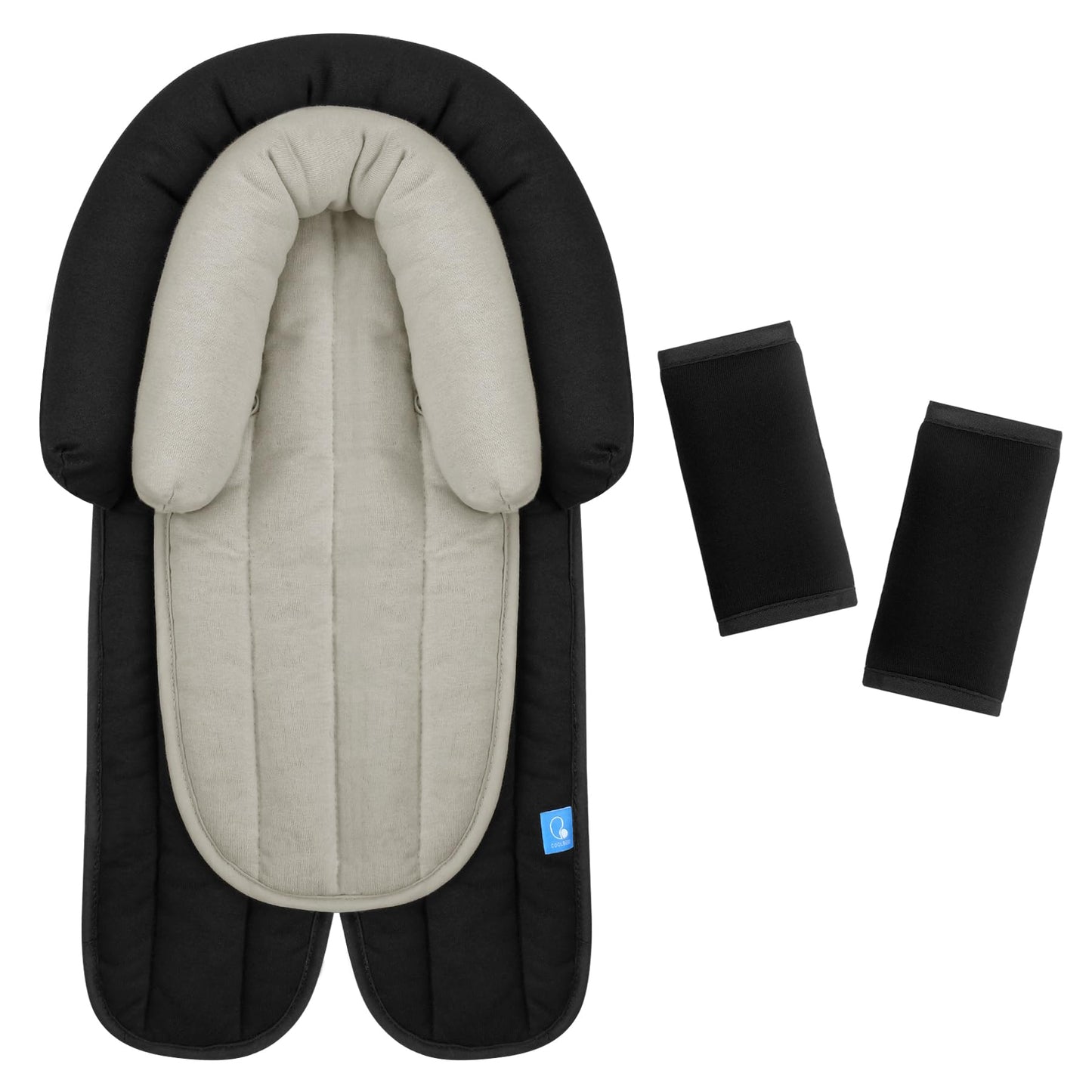 Coolbebe Upgraded Babybody Support & Strap Covers Set For Newborn Infant Toddler - Extra Soft Breathable Car Seat Insert Cushion
