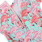 RuffleButts Baby Girls UPF 50+ Sun Protection Tropical Print Long Sleeve One Piece Rash Guard Swimsuit with Zipper - Fab Flaming