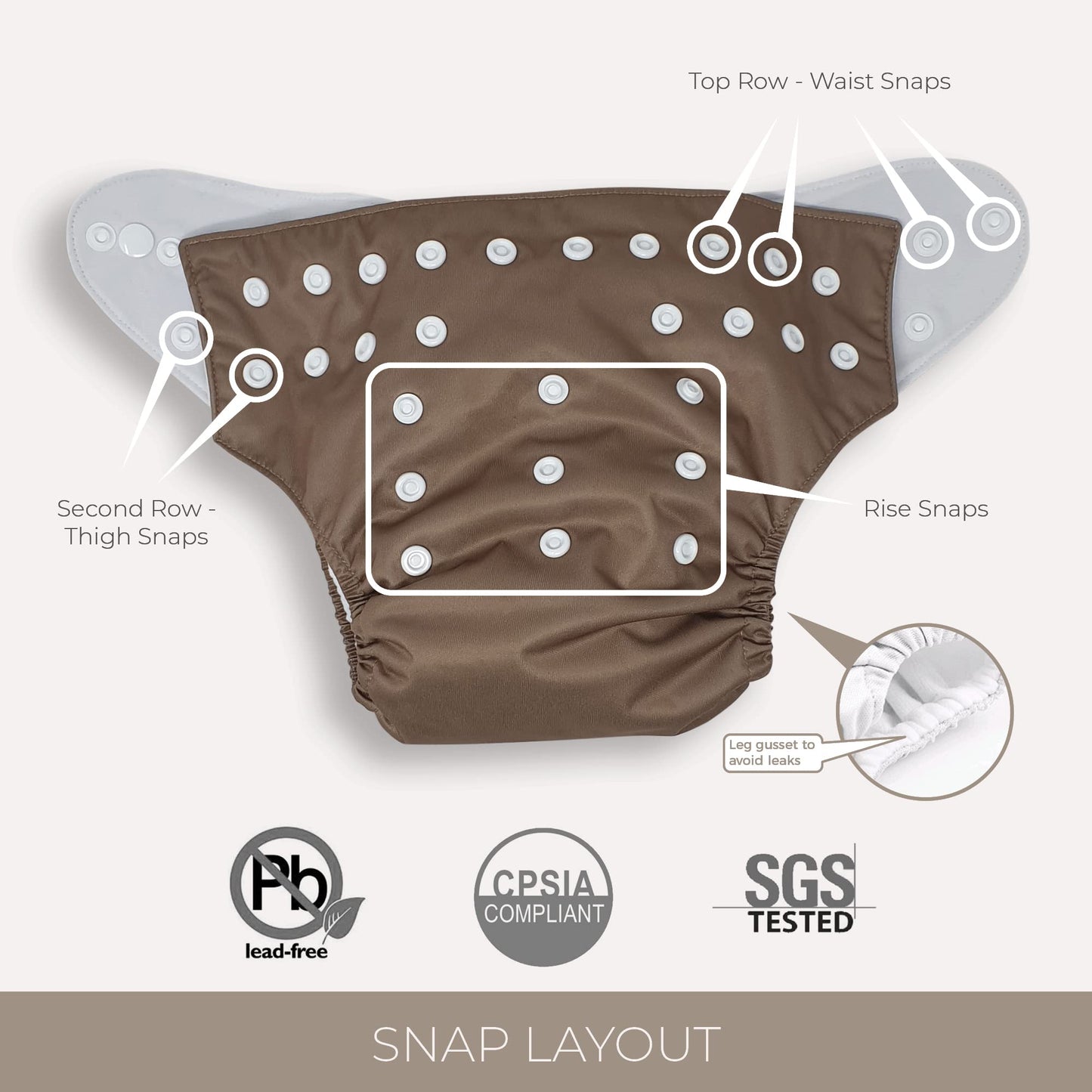 The Hollywood Hotel 4-Pack Cloth Pocket Diapers with 4 Inserts