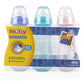 Nuby Non-Drip Standard Neck Bottles, 10 Ounce (Pink/Purple/Teal)