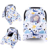 THE KENKYO Car Seat Covers for Babies, Baby Car Seat Cover for Girls Boys, Kick-Proof Newborn Carrier Canopy with Breathable Mes