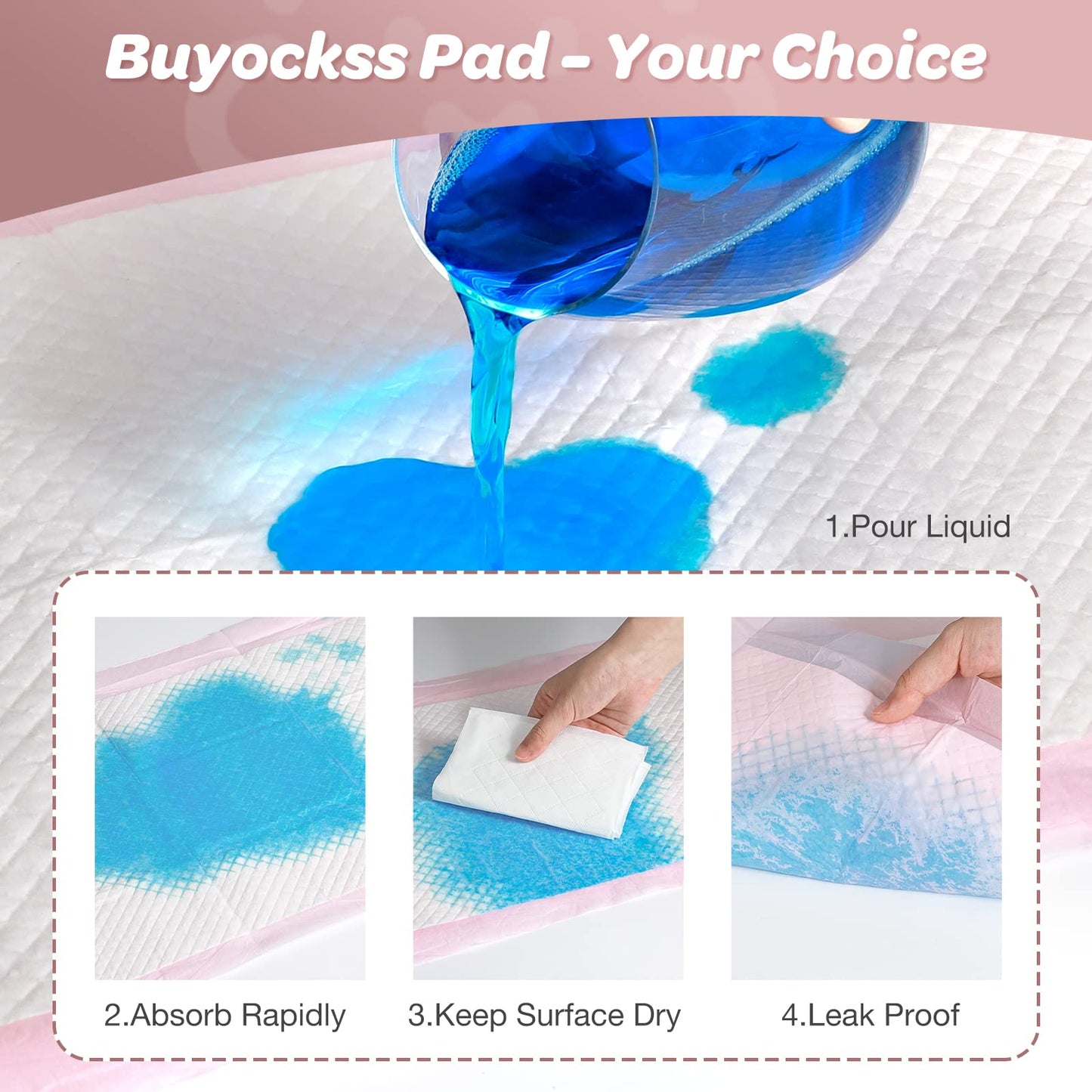 Disposable Changing Pad Liners Pack Of 100 Baby Incontinence Changing Pads Diaper Underpads Ultra Soft Super Absorbent Waterproo