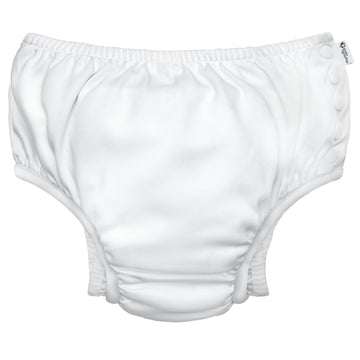 i Play. Baby Ultimate Reusable Snap Swim Diaper, New White, 12-18 Months