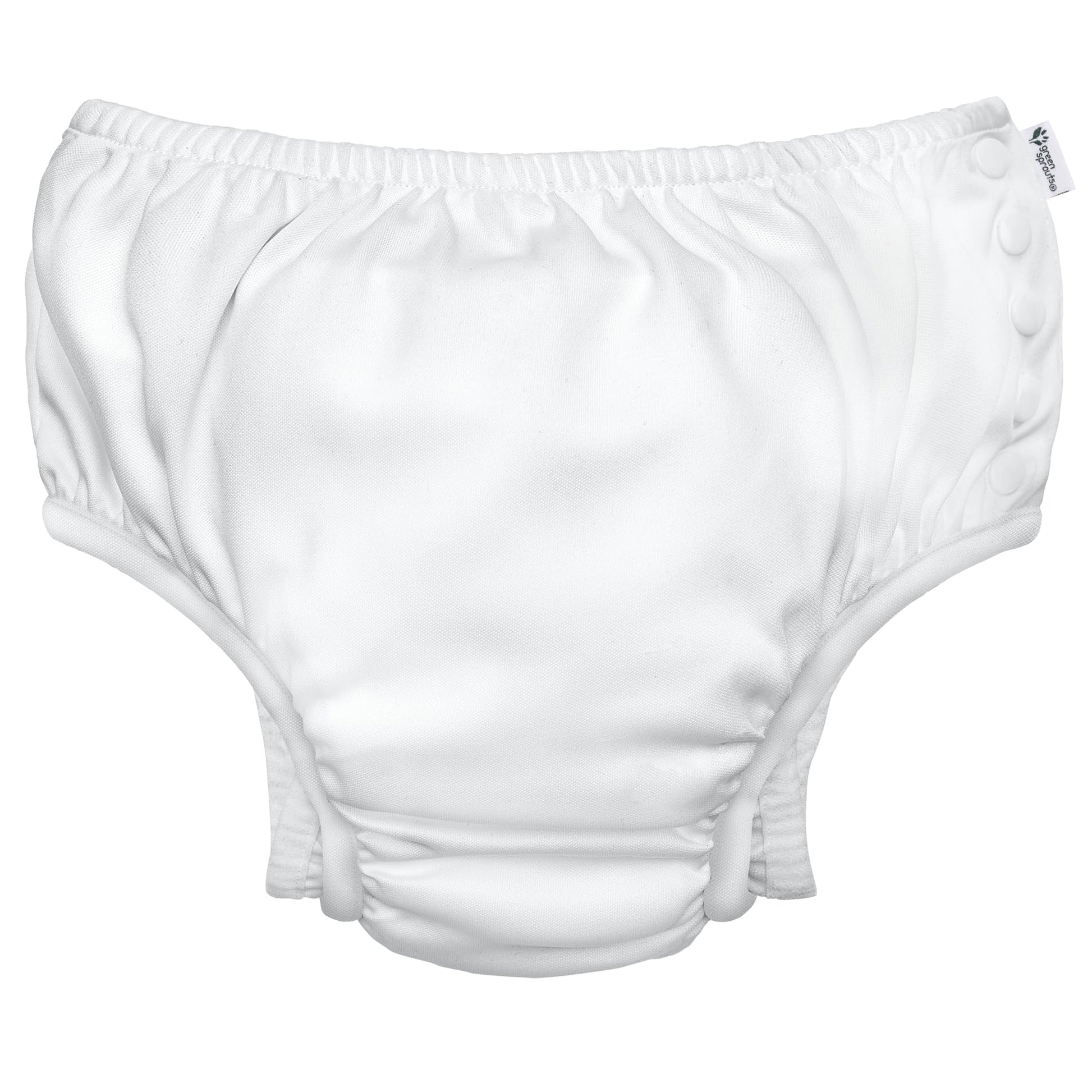 green sprouts Reusable Snap Swim Diaper, New White, 6-12 Months