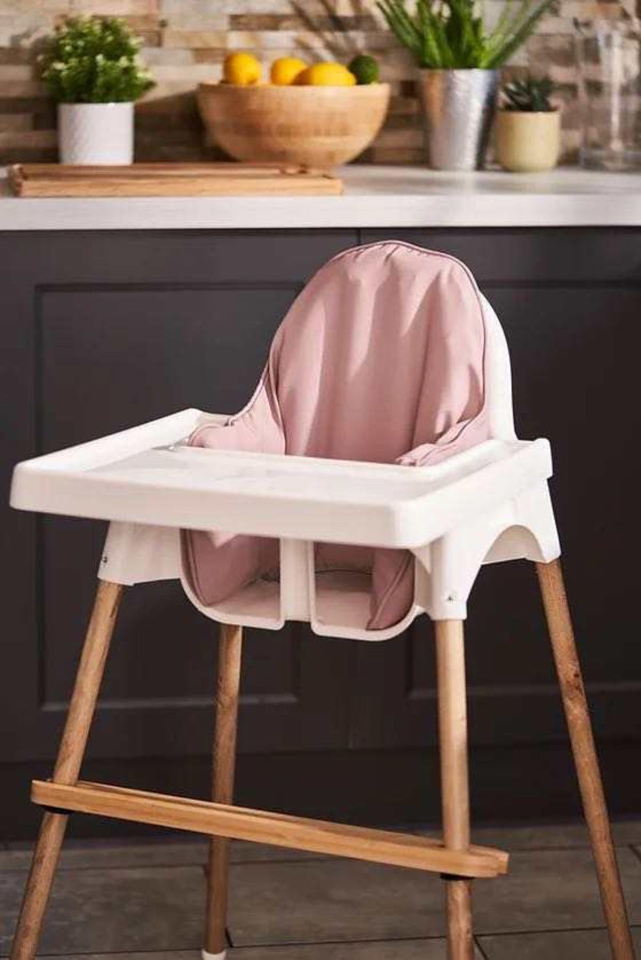 Dadouman Inflatable Supporting Cushion For Ikea High Chair, Baby High Chair Cover With Inflatable Cushion Insert (Coral)