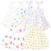Kidbea Muslin Cotton Frock Cloth For Baby Girl | Butterfly | Mickey | Space | Rainbow | Cute Chick Print | For 9 To 12 Months| P