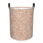 Pevtufa Beige Sparkling Glitter Foldable Laundry Basket Organizer,Fabric Clothes Toy Storage Basket Nursery Hamper Storage Bin F