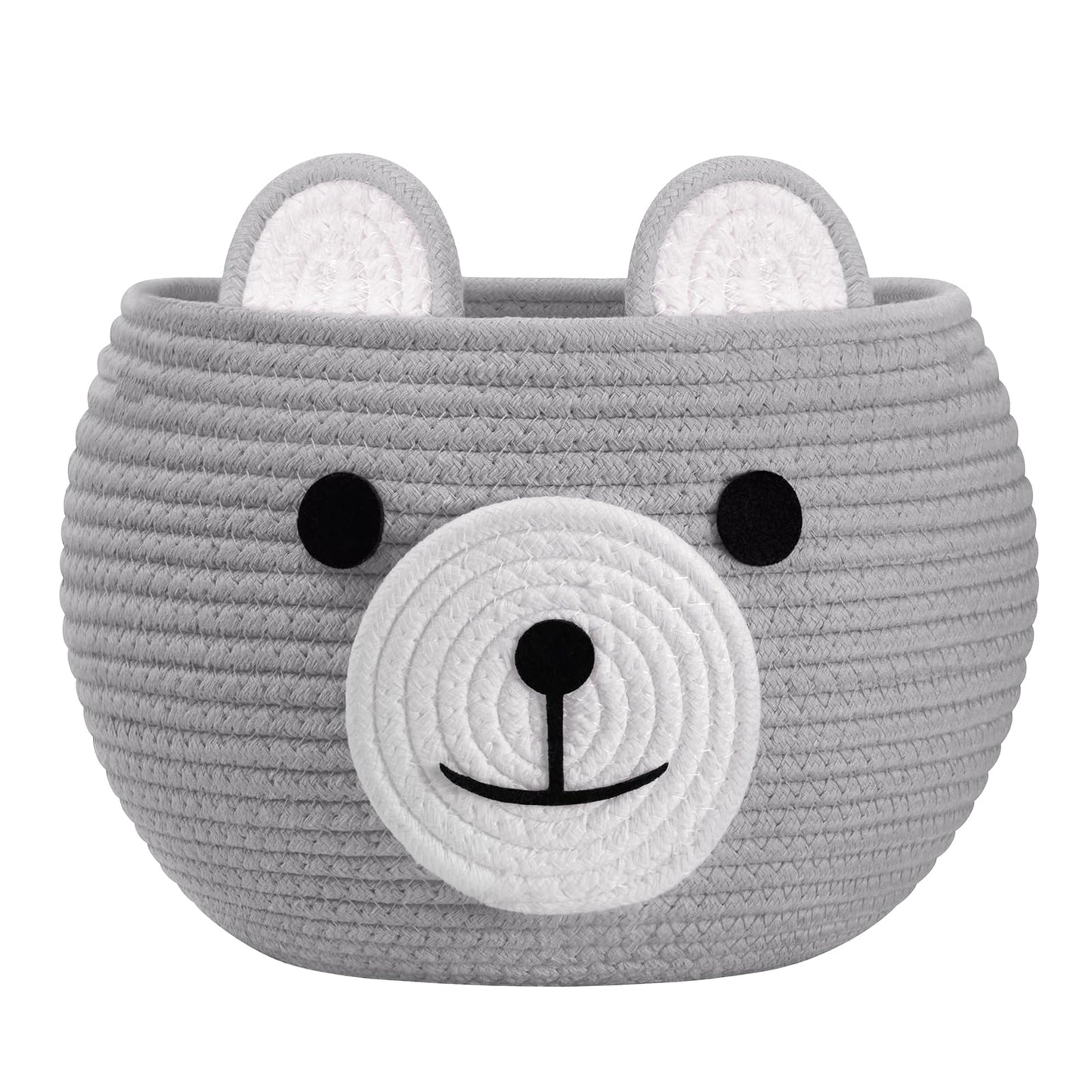 CherryNow Baby Basket for Nursery, Bear Gift Baskets Empey for Kids, Diaper Caddy Baby Shower Basket, Cute Animal Baskets for To