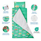 Safotad Toddler Nap Mat With Pillow & Blanket, 54'X33' Portable Roll-Up Design - Soft, Washable, Lightweight Toddler Sleeping