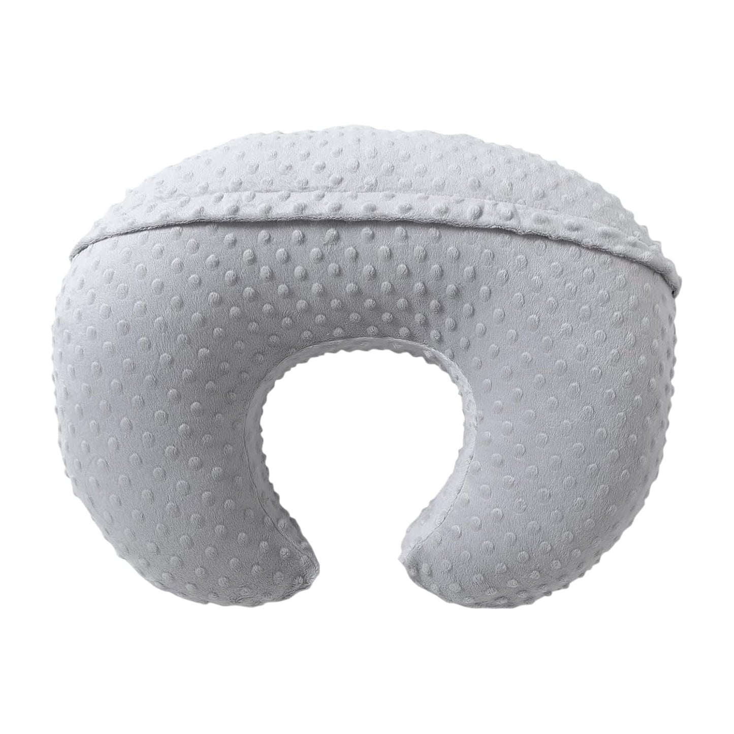 Queness Nursing Pillow Cover Breastfeeding Pillow Cases Plush Dot Slipcover (Gray)