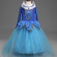 Dreamhigh Sleeping Beauty Princess Party Girls Costume Dress (Blue, 5-6 Years)