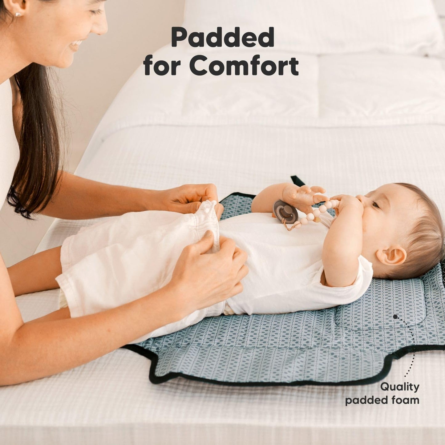 Portable Diaper Changing Pad - Waterproof Travel Changing Mat For Baby, Foldable Baby Diaper Clutch, Detachable Baby Travel Diap