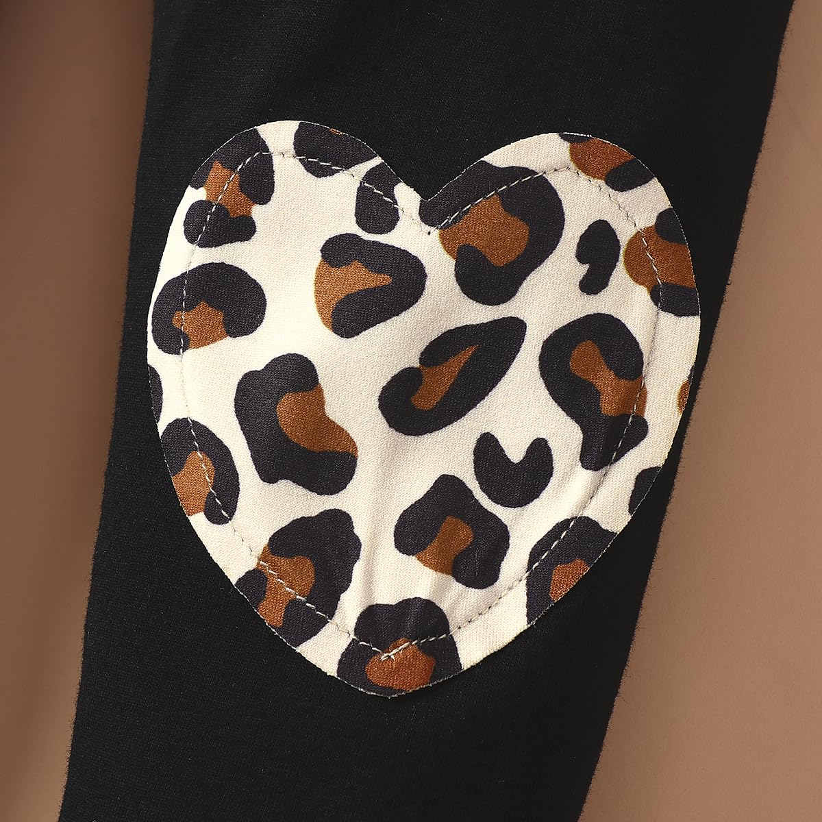 Zarmfly Toddler Girls 2 Piece Fall Outfits Long Sleeve Flutter Shirts And Pants Legging Set Winter Kids Leopard Print Clothes 8T