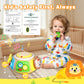 7-in-1 Activity Cube Drum Montessori Toys for Baby, Busy Toys for Toddlers with 9 Sensory Shape Blocks, Music & Light Educationa