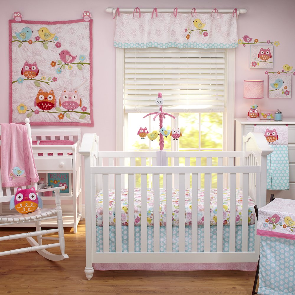 Nojo Love Birds 4 Piece Comforter Set With Diaper Stacker