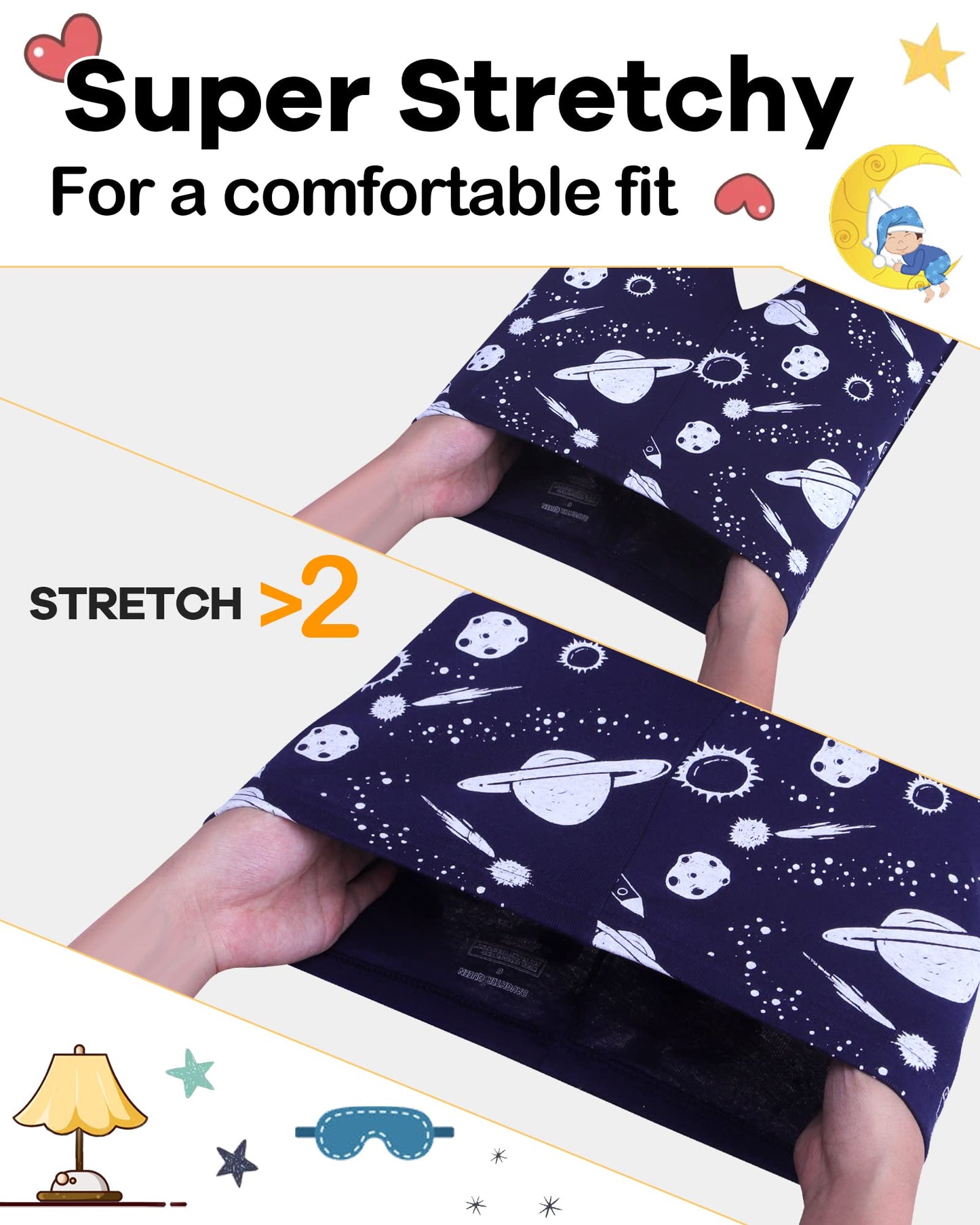 Daughter Queen Boys Pajamas 18-24 Months Summer Pjs Space Pj Sets Baby Toddler Cotton Short Sleeve Sleepwear Astronaut Jammies S