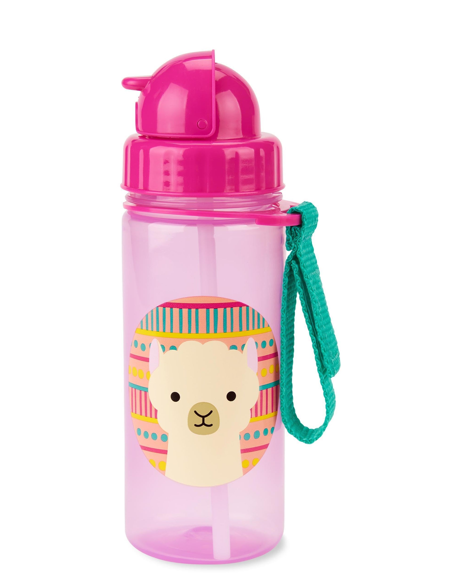 Skip Hop Toddler Sippy Cup with Straw, Zoo Straw Bottle 13 oz, Llama