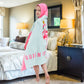 Bavilk Kids Hooded Bath Beach Towel Girls Boys Swim Pool Cover Up Super Absorbent Cute Cartoon Animal Full Vitality (Crown Flami