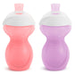 Munchkin Click Lock Bite Proof Sippy Cup, 9 Ounce, 2 Pack, Pink/Purple