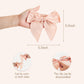 Niceye Fable Girls Hair Bows Cotton Linen Alligator Hair Clips Or Little Girls Toddlers Kids Neutral Handmade Hair Accessories -