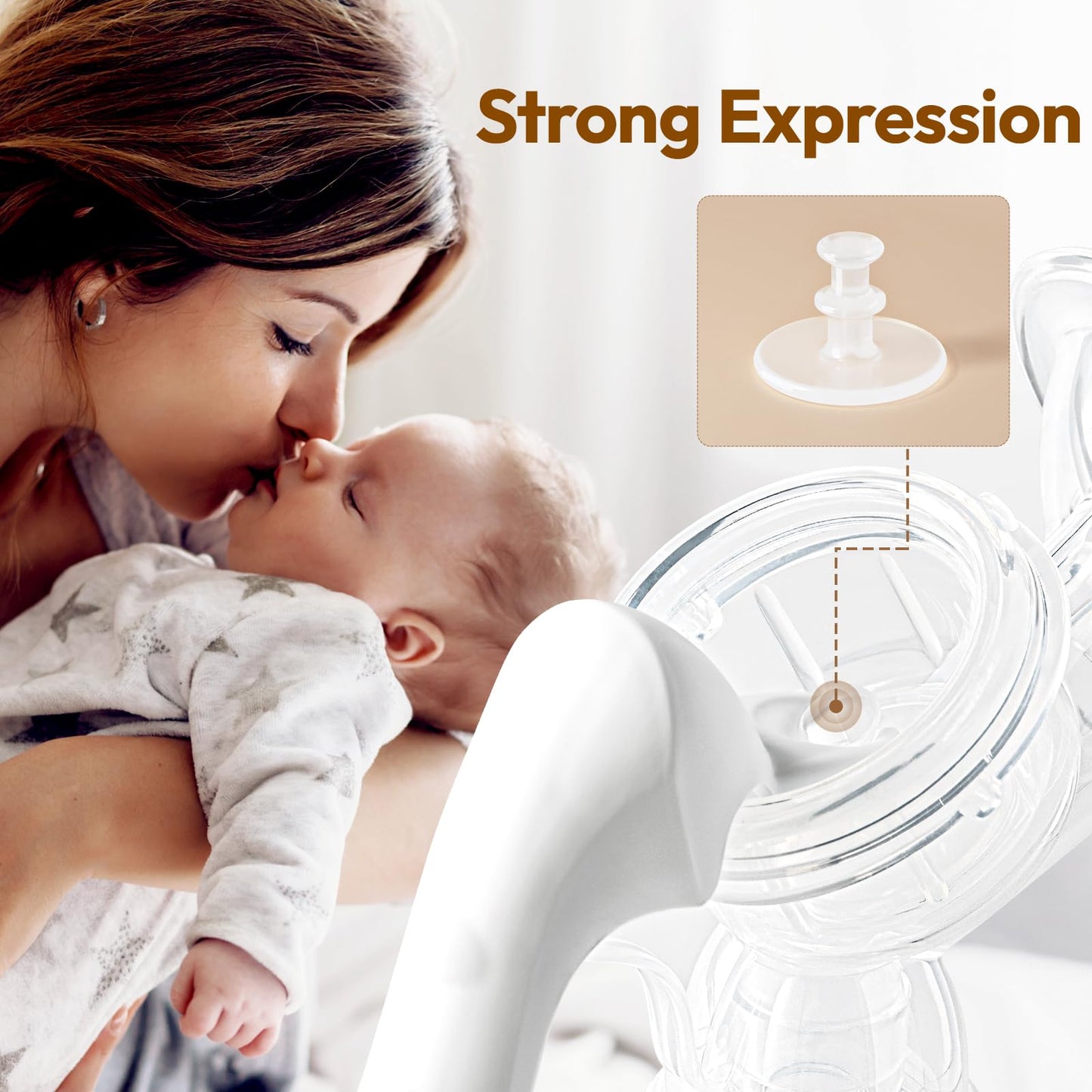 Ncvi Manual Breast Pump For Breastfeeding Small Nipple, 20Mm Silicone Soft Flange Single Hand Held Pump Breast Milk 4Oz, Bpa-Fre