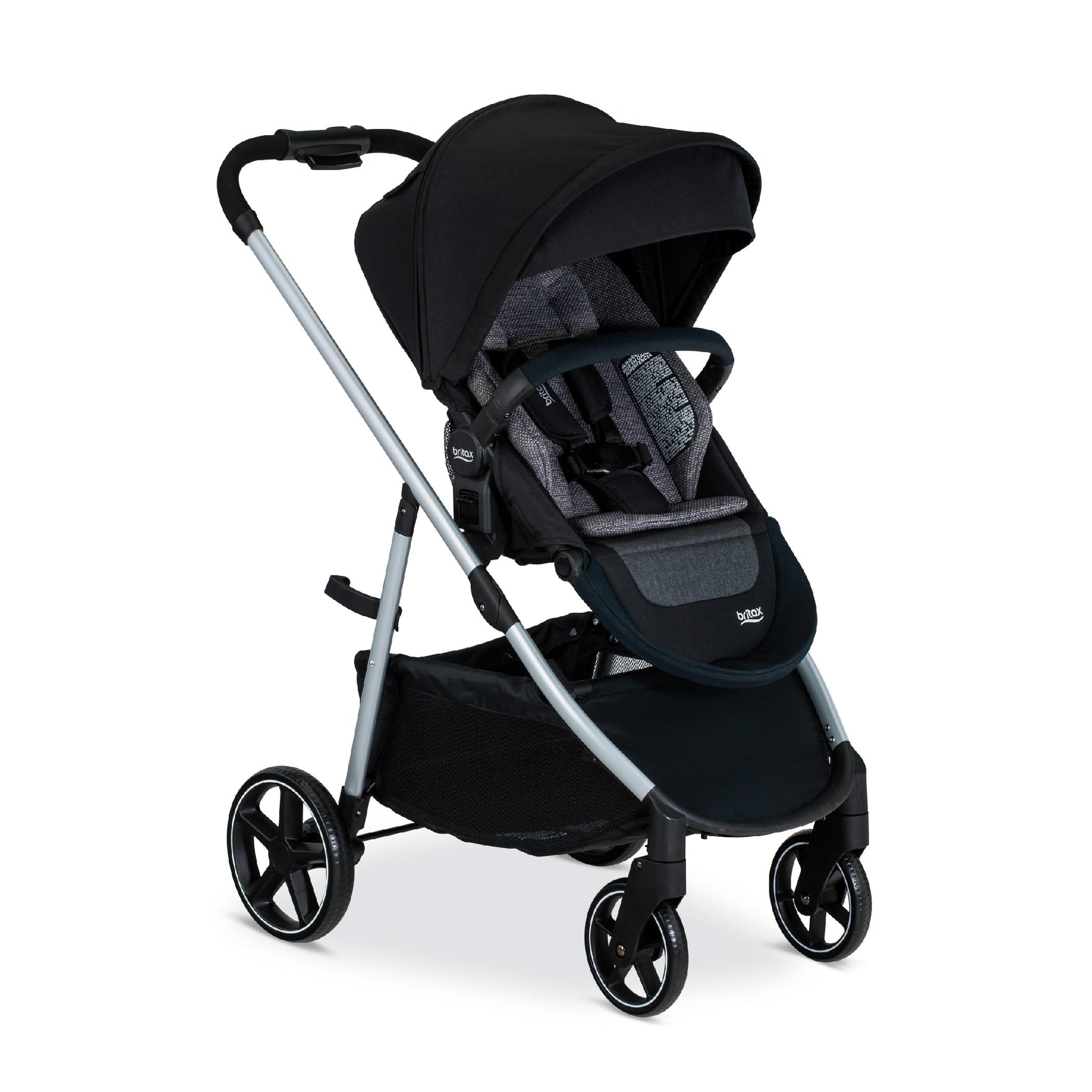 Britax Grove Modular Stroller, Lightweight Stroller With Cozyfit Insert And Bumper Bar, 6 Ways To Ride, Safewash, Pindot Onyx