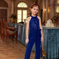 Grace Karin Blue Romper Size 8-10 Fashion Sequin Costumes Fashion Formal Romper Tween Overall