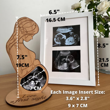 Heart'S Sign Sonogram Picture Frame Bundle - Unique Gifts For Pregnant Women | Pregnant Mom Gifts Ultrasound Frame | Expecting P