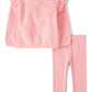 The Children'S Place,Baby Girls,And Toddler Long Sleeve Active Shirt And Pant, 2 Piece Outfit,Fuzzy Pink Heart,5 Years