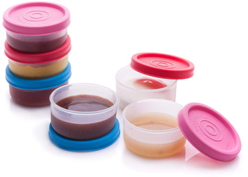 Condiment Containers With Lids- 6 Pk. 1.3 Oz.Salad Dressing To Go Small Food Storage Containers- Sauce Cups Leak Proof Reusable