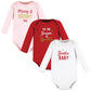 Hudson Baby Unisex Baby Cotton Long-Sleeve Bodysuits, Girl Christmas Sayings, 18-24 Months