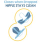 Razbaby Keep-It-Kleen Baby Pacifier 2-Pack Closes When Dropped - Bpa-Free Silicone Orthodontic Nipple, Ideal For Travel, Nipple