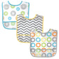 Luvable Friends Unisex Baby Waterproof Peva Bibs, Yellow Circle, One Size