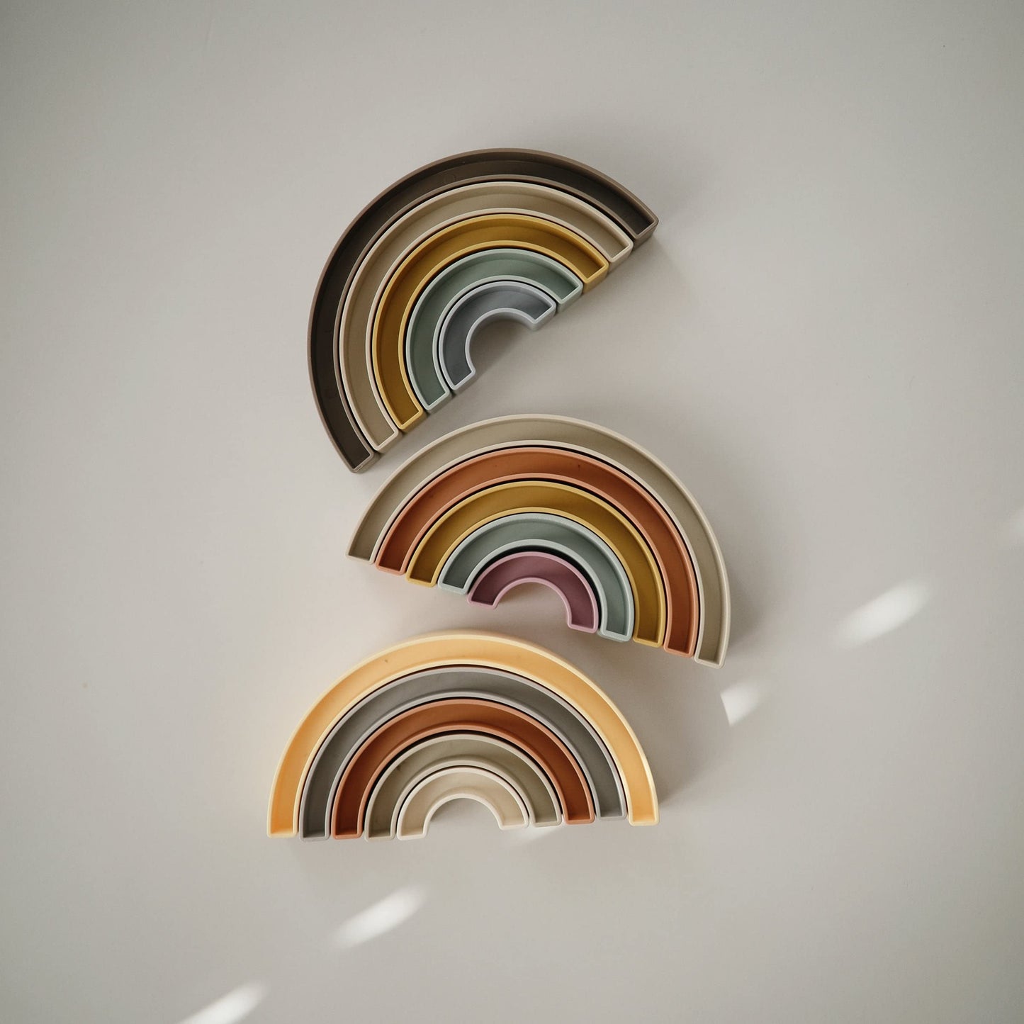 mushie Rainbow Stacker Toy | Made in Denmark (Sol)