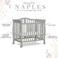 Dream On Me Addison 4-In-1 Convertible Mini Crib In Cool Grey, Greenguard Gold Certified, Non-Toxic Finishes, Built Of New Zeala