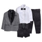 Jeetethnics Boys Black Coat Suit Set With Waistcoat Shirt And Trousers (9107Hv)