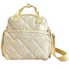 Tristan Home Quilted Diaper Bag Backpack - Insulated Bottle Pockets, Maternity Hospital Travel Bag for Moms (Beige)