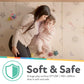 Nuby Reversible Baby Floor Mat - Foldable And Lightweight Baby Play Mat For Floor - Easy Storage And Travel - Stars And Sky