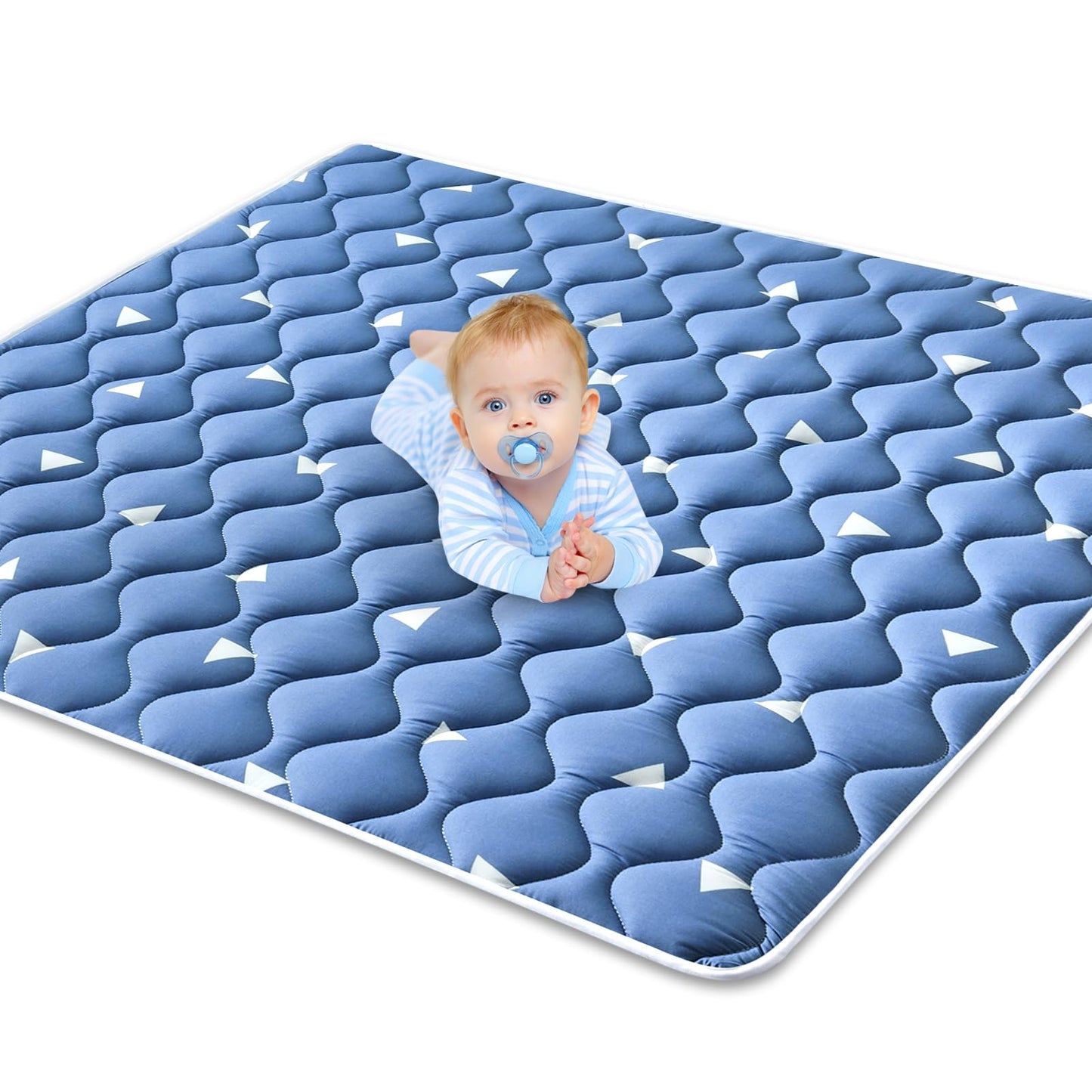 Premium Foam Baby Play Mat 47' X 47', Thicken One-Piece Baby Crawling Mat, Non-Slip Cushioned Baby Playmats For Infants, Babie