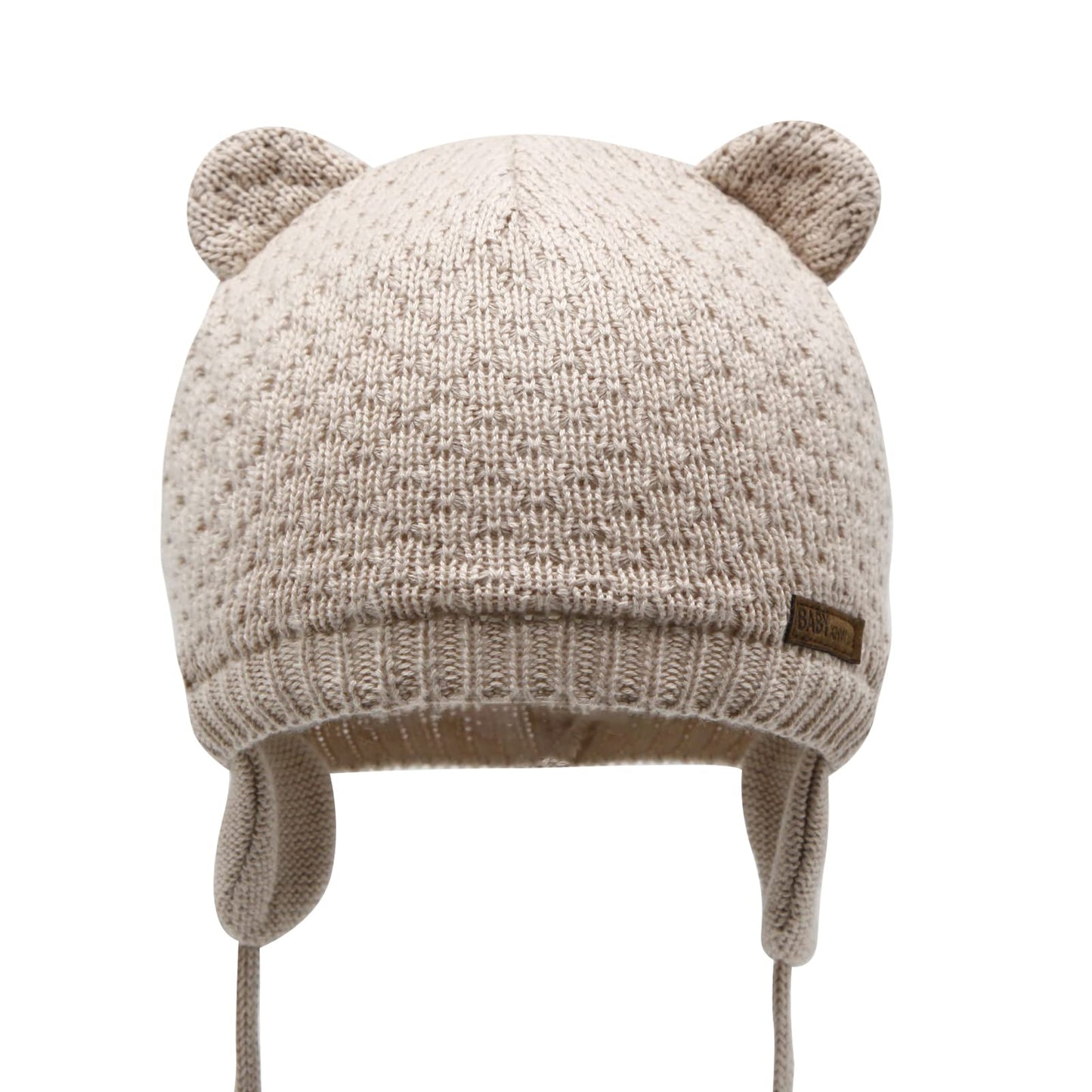 Duoyeree Kids Baby Hat Soft Warm Cable Knit Beanie Toddler Girl Fall Winter Hats(Apricot,0-6 Months)