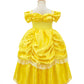 Tyhtym Princess Costumes Little Girls Dress Up Fancy Halloween Christmas Party (Yellow, 4-5T)
